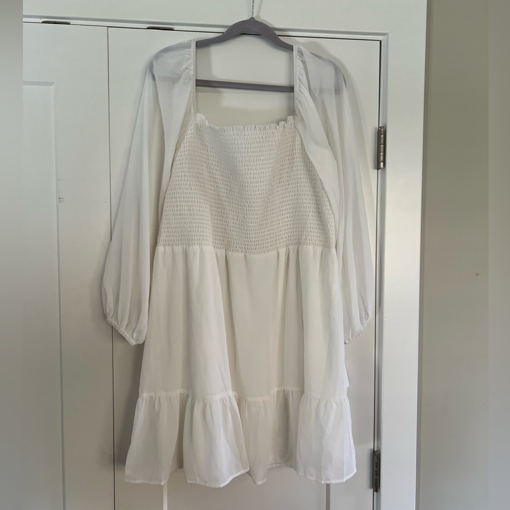 David’s Bridal short white dress